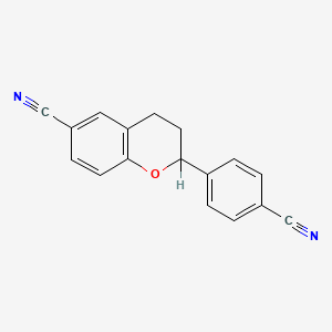 molecular formula C17H12N2O B1203526 4',6-Dicyanoflavan CAS No. 128723-69-3