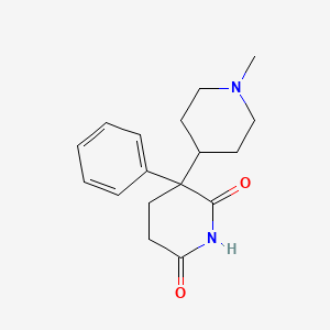 molecular formula C17H22N2O2 B1203536 (+/-)-1-Methyl-4-(2,6-dioxo-3-phenyl-3-piperidyl)piperidine CAS No. 20340-53-8