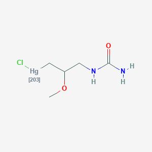molecular formula C5H11ClHgN2O2 B1203542 Chlormerodrin hg-203 