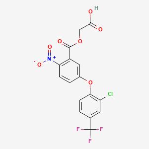 molecular formula C16H9ClF3NO7 B1203548 Fluoroglycofen CAS No. 77501-60-1