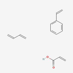 molecular formula C15H18O2 B1203549 Butadiene, styrene, acrylic acid latex CAS No. 25085-39-6