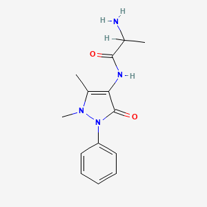 molecular formula C14H18N4O2 B1203567 4-Alanylaminoantipyrine CAS No. 62989-75-7