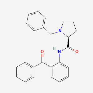 molecular formula C25H24N2O2 B1203573 (s)-n-(2-Benzoylphenyl)-1-benzylpyrrolidine-2-carboxamide CAS No. 96293-17-3