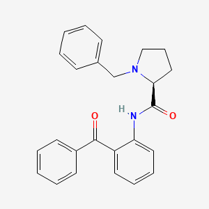 molecular formula C25H24N2O2 B1203573 (S)-(-)-2-(N-苄基脯氨酰)氨基二苯甲酮 CAS No. 96293-17-3