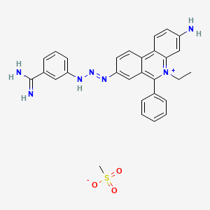 molecular formula C29H29N7O3S B1203574 Isometamidium mesylate CAS No. 35628-03-6