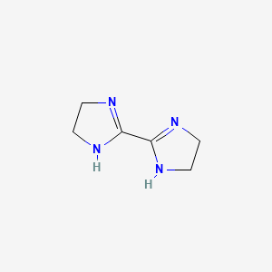 molecular formula C6H10N4 B1203575 2-(4,5-dihydro-1H-imidazol-2-yl)-4,5-dihydro-1H-imidazole CAS No. 934-03-2