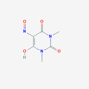 molecular formula C6H7N3O4 B1203576 5-(Hydroxyimino)-1,3-dimethyl-1,3-diazinane-2,4,6-trione CAS No. 54784-33-7