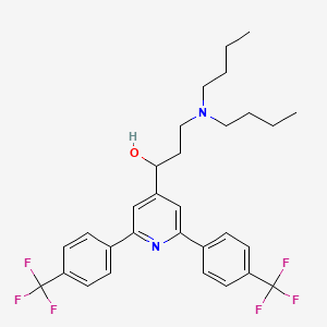 alpha-(2-(Dibutylamino)ethyl)-2,6-bis(4-(trifluoromethyl)phenyl)-4-pyridinemethanol