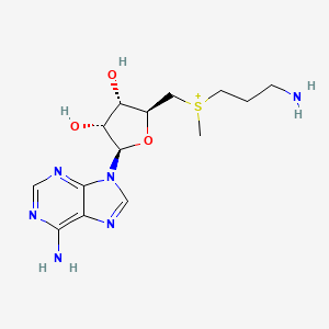 molecular formula C14H23N6O3S+ B1203579 S-adenosylmethioninamine CAS No. 22365-13-5