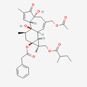 molecular formula C35H44O9 B1203586 Candletoxin A 