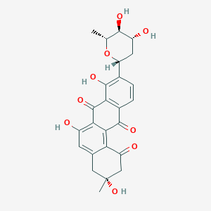 (3R)-9-[(2R,4R,5S,6R)-4,5-dihydroxy-6-methyl-tetrahydropyran-2-yl]-3,6,8-trihydroxy-3-methyl-2,4-dihydrobenzo[a]anthracene-1,7,12-trione