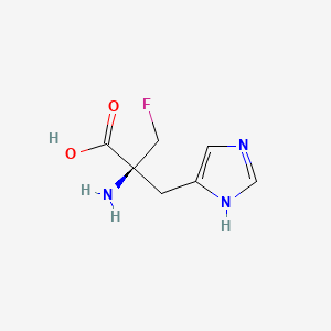 molecular formula C7H10FN3O2 B1203605 alpha-Fluoromethylhistidine CAS No. 73804-75-8