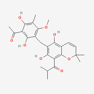 molecular formula C26H30O8 B1203609 异丁酰马洛托色烯 CAS No. 116964-16-0