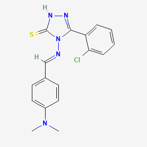 molecular formula C17H16ClN5S B12036113 3-(2-Chlorophenyl)-4-((4-(dimethylamino)benzylidene)amino)-1H-1,2,4-triazole-5(4H)-thione CAS No. 478254-18-1