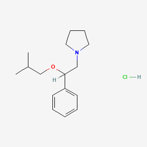molecular formula C16H26ClNO B1203615 Pyrrolidine, 1-(beta-isobutoxyphenethyl)-, hydrochloride CAS No. 24622-71-7