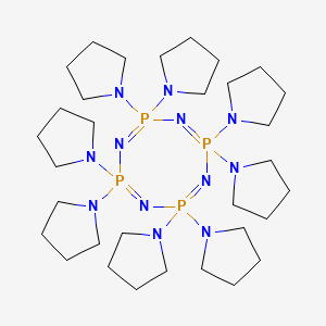molecular formula C32H64N12P4 B1203619 2,2,4,4,6,6,8,8-Octapyrrolidin-1-yl-1,3,5,7-tetraza-2lambda5,4lambda5,6lambda5,8lambda5-tetraphosphacycloocta-1,3,5,7-tetraene CAS No. 68294-34-8