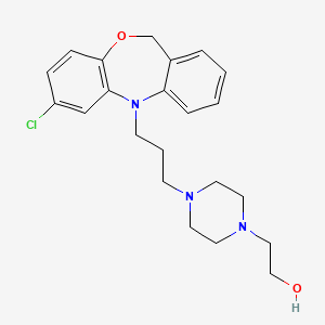 4-(3-(7-Chloro-5,11-dihydrodibenz(b,e)(1,4)oxazepin-5-yl)propyl)-alpha,beta-1-piperazineethanol