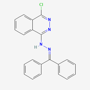 molecular formula C21H15ClN4 B12036335 Diphenylmethanone (4-chloro-1-phthalazinyl)hydrazone 