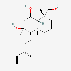molecular formula C20H34O3 B1203635 (1R,3S,4S,4aS,8S,8aR)-8-(Hydroxymethyl)-3,4a,8-trimethyl-4-(3-methylidenepent-4-enyl)decalin-1,3-diol CAS No. 62279-93-0