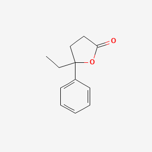 molecular formula C12H14O2 B1203636 5-Ethyl-5-phenyloxolan-2-one CAS No. 53380-21-5