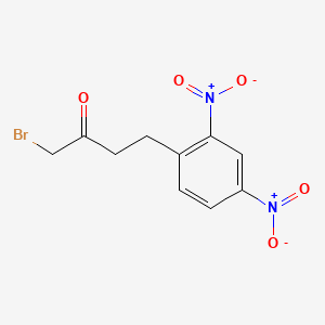 molecular formula C10H9BrN2O5 B1203638 1-Bromo-4-(2,4-dinitrophenyl)butan-2-one CAS No. 23043-37-0