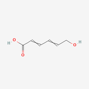 molecular formula C6H8O3 B1203645 6-Hydroxyhexa-2,4-dienoic acid 