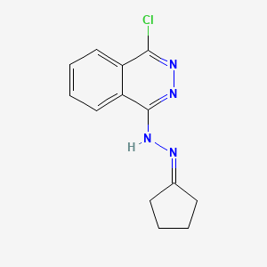 molecular formula C13H13ClN4 B12036550 Cyclopentanone (4-chloro-1-phthalazinyl)hydrazone 
