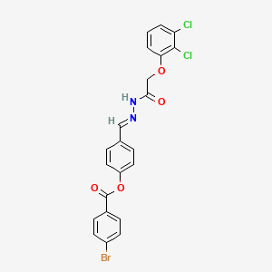 molecular formula C22H15BrCl2N2O4 B12036598 [4-[(E)-[[2-(2,3-dichlorophenoxy)acetyl]hydrazinylidene]methyl]phenyl] 4-bromobenzoate CAS No. 477731-19-4