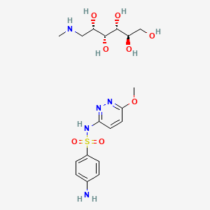 molecular formula C18H29N5O8S B1203664 Sulfalene meglumine CAS No. 56782-29-7