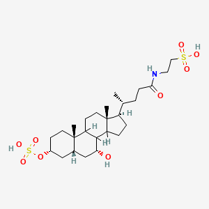 molecular formula C26H45NO9S2 B1203666 牛磺脱氧胆酸-3-硫酸盐 CAS No. 67030-59-5