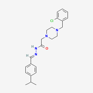 molecular formula C23H29ClN4O B12036751 2-(4-(2-Chlorobenzyl)-1-piperazinyl)-N'-(4-isopropylbenzylidene)acetohydrazide 