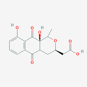 molecular formula C16H16O7 B1203681 Nanaomycin B CAS No. 52934-85-7