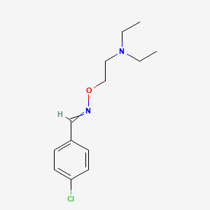 molecular formula C13H19ClN2O B1203684 2-[(4-chlorophenyl)methylideneamino]oxy-N,N-diethylethanamine 