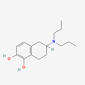 molecular formula C16H25NO2 B1203690 6-(Dipropylamino)-5,6,7,8-tetrahydronaphthalene-1,2-diol CAS No. 64309-39-3