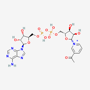 molecular formula C22H29N6O14P2+ B1203693 Apadh 
