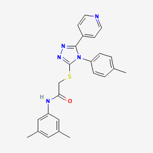 molecular formula C24H23N5OS B12036953 N-(3,5-dimethylphenyl)-2-{[4-(4-methylphenyl)-5-(pyridin-4-yl)-4H-1,2,4-triazol-3-yl]sulfanyl}acetamide CAS No. 477318-65-3