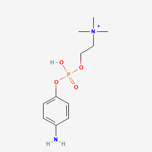 molecular formula C11H20N2O4P+ B1203705 p-Aminophenylphosphorylcholine 