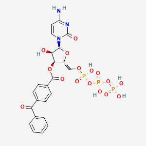 molecular formula C23H24N3O16P3 B1203706 3'-O-(4-Benzoyl)benzoylcytidine 5'-triphosphate CAS No. 104960-26-1