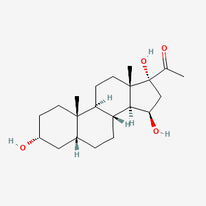 molecular formula C21H34O4 B1203715 3,15,17-Trihydroxypregnan-20-one CAS No. 80380-41-2