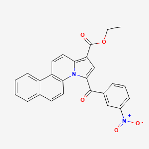 molecular formula C26H18N2O5 B12037185 Ethyl 3-(3-nitrobenzoyl)benzo[f]pyrrolo[1,2-a]quinoline-1-carboxylate CAS No. 618069-73-1