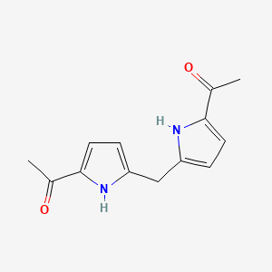 molecular formula C13H14N2O2 B12037203 1,1'-(5,5'-Methylenebis(1H-pyrrole-5,2-diyl))diethanone 