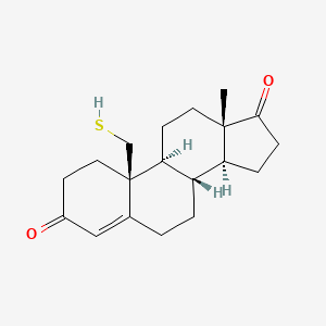 molecular formula C19H26O2S B1203724 19-Mercaptoandrost-4-ene-3,17-dione CAS No. 90212-02-5