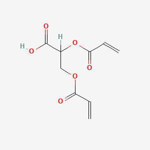 molecular formula C9H10O6 B1203726 alpha,beta-Diacryloxypropionic acid CAS No. 91828-79-4