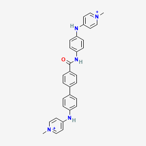 Pyridinium, 1-methyl-4-((4-(((4'-((1-methylpyridinium-4-yl)amino)(1,1'-biphenyl)-4-yl)carbonyl)amino)phenyl)amino)-
