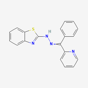 molecular formula C19H14N4S B1203731 (Z)-phenyl(2-pyridinyl)methanone 1,3-benzothiazol-2-ylhydrazone 