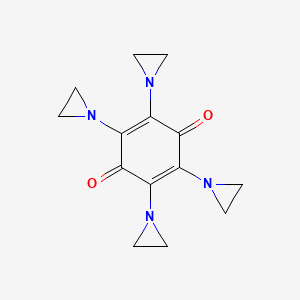 molecular formula C14H16N4O2 B1203739 Tetraethyleniminobenzo-quinone CAS No. 4239-06-9
