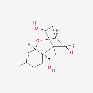 molecular formula C15H22O4 B1203745 (2R,7R,9R,11R)-2-(羟甲基)-1,5-二甲基螺[8-氧杂三环[7.2.1.02,7]十二-5-烯-12,2'-环氧乙烷]-11-醇 