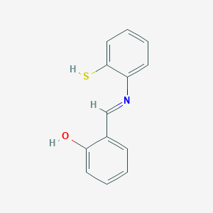 molecular formula C13H11NOS B1203760 o-(((2-Mercaptophenyl)imino)methyl)phenol CAS No. 3449-05-6