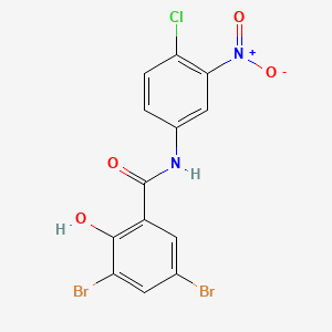 molecular formula C13H7Br2ClN2O4 B1203766 3,5-Dibromo-N-(4-chloro-3-nitrophenyl)salicylamide CAS No. 72699-06-0