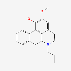 molecular formula C21H25NO2 B1203778 4H-Dibenzo(de,g)quinoline, 5,6,6a,7-tetrahydro-1,2-dimethoxy-6-propyl- CAS No. 40285-10-7